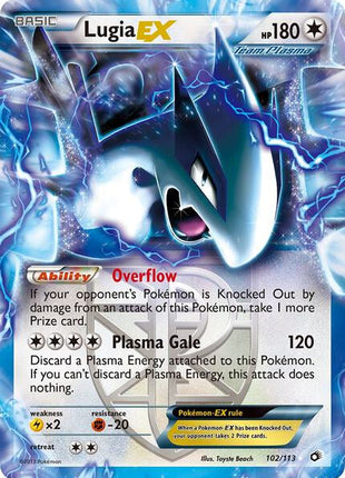 Lugia EX (Team Plasma) - Legendary Treasures - Holofoil - Moderately Played (MP)