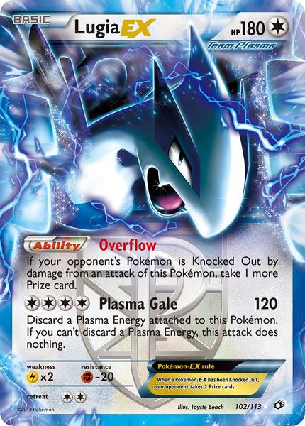 Lugia EX (Team Plasma) - Legendary Treasures - Holofoil - Moderately Played (MP)