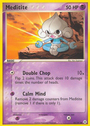 Meditite - 65/101 - Hidden Legends - Reverse Holofoil - Near Mint (NM)
