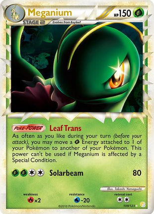Meganium (Prime) - HeartGold SoulSilver - Holofoil - Moderately Played (MP)