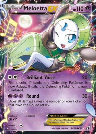 Meloetta EX - Legendary Treasures Radiant Collection - Holofoil - Damaged