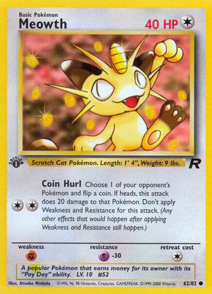 Meowth - Team Rocket - Unlimited - Near Mint (NM)