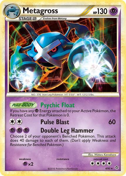 Metagross - Unleashed - Reverse Holofoil - Moderately Played (MP)