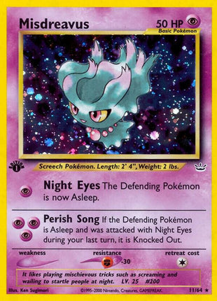 Misdreavus - Neo Revelation - Unlimited Holofoil - Damaged