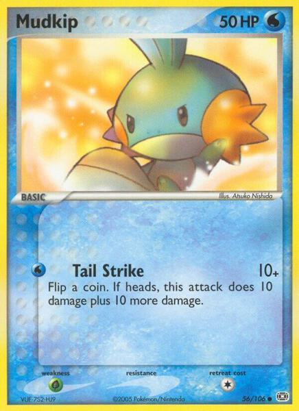 Mudkip - EX Emerald - Reverse Holofoil - Lightly Played (LP)