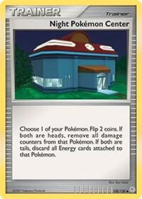 Night Pokemon Center - Diamond and Pearl - Reverse Holofoil - Moderately Played (MP)