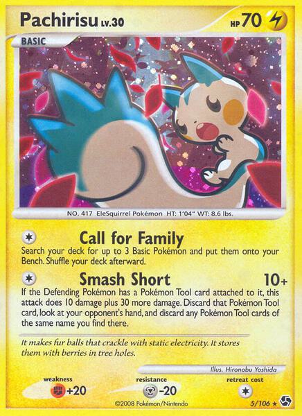 Pachirisu - Great Encounters - Holofoil - Moderately Played (MP)