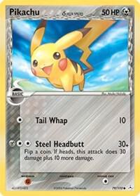 Pikachu (Delta Species) - EX Holon Phantoms - Moderately Played (MP)