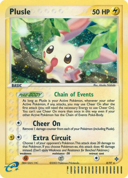 Plusle - Dragon - Reverse Holofoil - Damaged