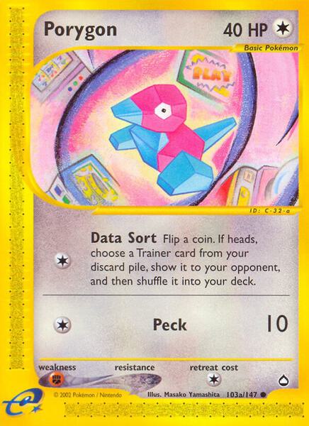 Porygon (103a) - Aquapolis - Near Mint (NM)