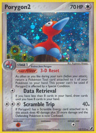 Porygon2 - Unseen Forces - Reverse Holofoil - Heavily Played (HP)