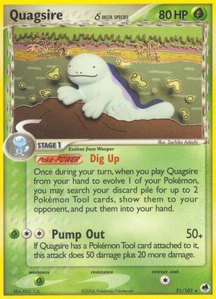 Quagsire (Delta Species) - EX Dragon Frontiers - Moderately Played (MP)