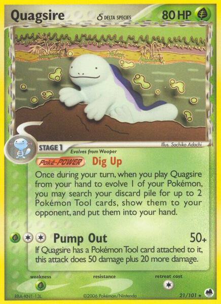 Quagsire (Delta Species) - EX Dragon Frontiers - Moderately Played (MP)