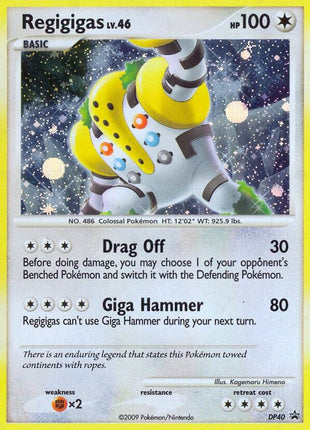 Regigigas - DP40 - Diamond and Pearl Promos - Holofoil - Moderately Played (MP)