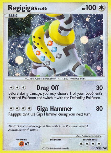 Regigigas - DP40 - Diamond and Pearl Promos - Holofoil - Moderately Played (MP)