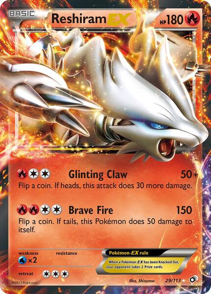 Reshiram EX - Legendary Treasures - Holofoil - Lightly Played (LP)