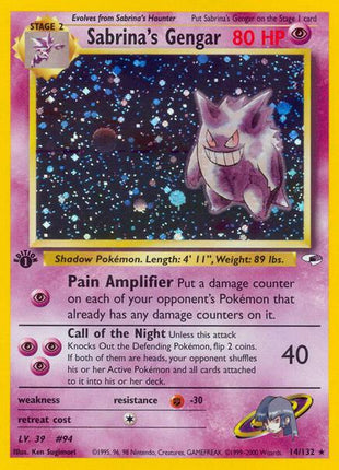 Sabrina's Gengar - Gym Heroes - Unlimited Holofoil - Moderately Played (MP)