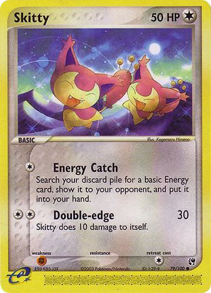 Skitty - EX Sandstorm - Reverse Holofoil - Damaged
