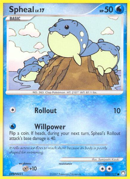 Spheal - Mysterious Treasures - Reverse Holofoil - Moderately Played (MP)