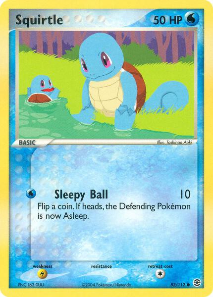 Squirtle - 082/112 - EX FireRed and LeafGreen - Near Mint (NM)