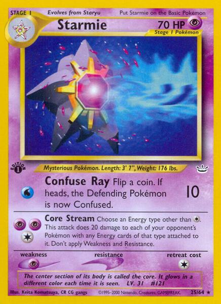 Starmie - Neo Revelation - Unlimited - Moderately Played (MP)