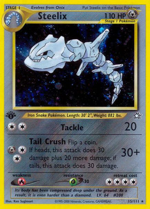 Steelix - Neo Genesis - Unlimited Holofoil - Damaged