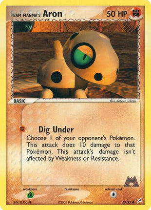 Team Magma's Aron - 59/95 - Team Magma vs Team Aqua - Near Mint (NM)