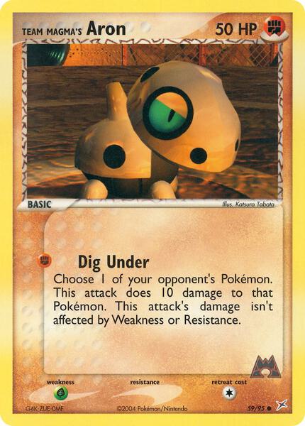 Team Magma's Aron - 59/95 - Team Magma vs Team Aqua - Near Mint (NM)