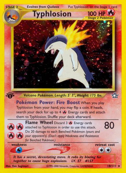 Typhlosion (18) - Neo Genesis - Unlimited Holofoil - Lightly Played (LP)