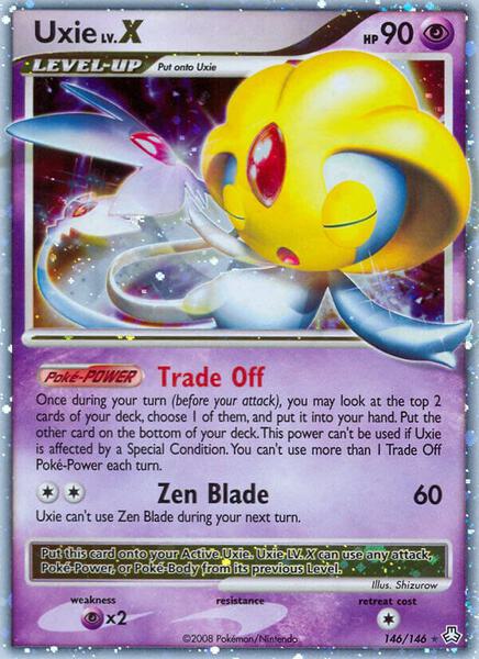 Uxie LV.X - Legends Awakened - Holofoil - Moderately Played (MP)