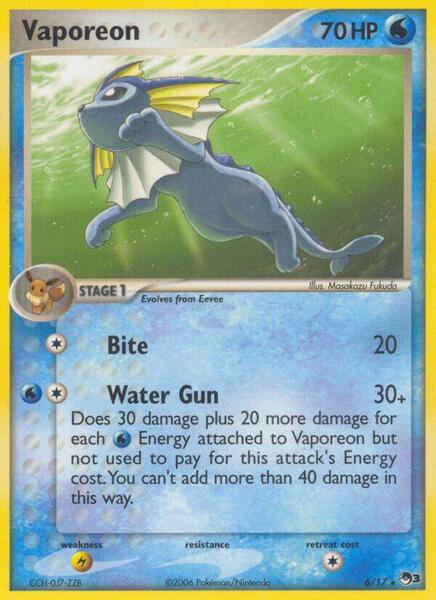 Vaporeon - POP Series 3 - Heavily Played (HP)
