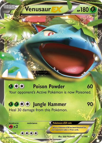 Venusaur EX - XY Base Set - Holofoil - Lightly Played (LP)