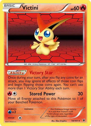 Victini (14) - Noble Victories - Reverse Holofoil - Near Mint (NM)