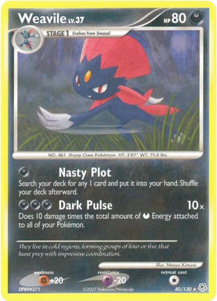 Weavile - Diamond and Pearl - Reverse Holofoil - Lightly Played (LP)