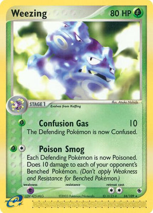 Weezing - Ruby and Sapphire - Reverse Holofoil - Near Mint (NM)