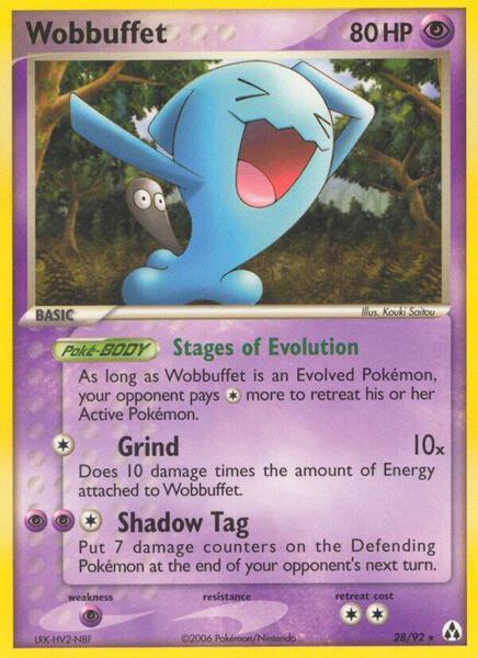 Wobbuffet - Legend Maker - Reverse Holofoil - Heavily Played (HP)