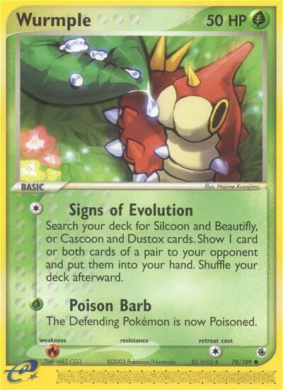Wurmple - Ruby and Sapphire - Reverse Holofoil - Near Mint (NM)