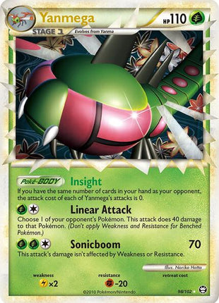 Yanmega (Prime) - Triumphant - Holofoil - Heavily Played (HP)