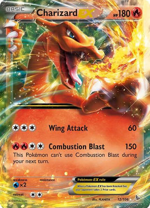 Charizard EX (12) - XY Flashfire - Holofoil - Heavily Played (HP)