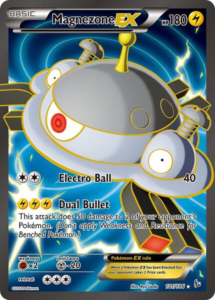 Magnezone EX (101 Full Art) - XY Flashfire - Holofoil - Heavily Played (HP)