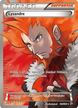 Lysandre (104 Full Art) - XY Flashfire - Holofoil - Damaged