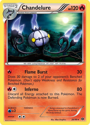 Chandelure - Next Destinies - Reverse Holofoil - Moderately Played (MP)