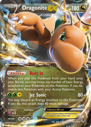 Dragonite EX - XY Furious Fists - Holofoil - Heavily Played (HP)