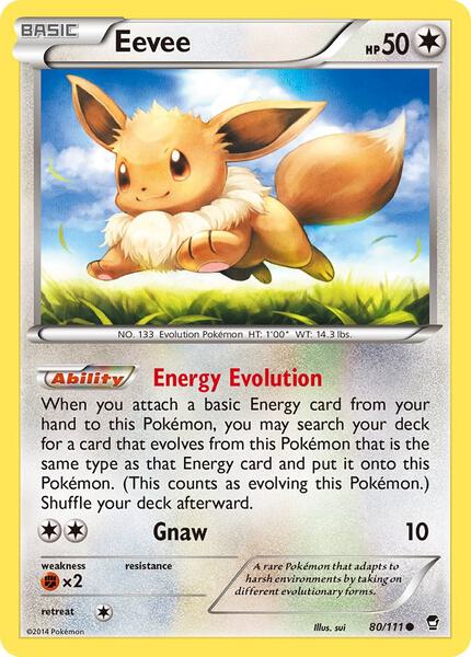 Eevee - XY Furious Fists - Reverse Holofoil - Near Mint (NM)