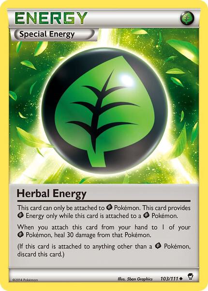 Herbal Energy - XY Furious Fists - Reverse Holofoil - Near Mint (NM)