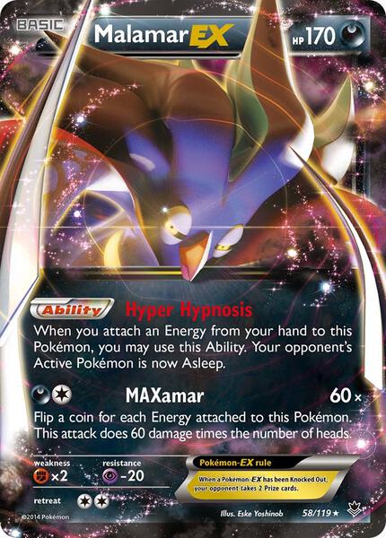 Malamar EX - XY Phantom Forces - Holofoil - Near Mint (NM)