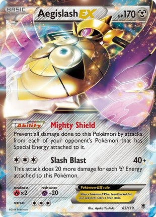 Aegislash EX - XY Phantom Forces - Holofoil - Moderately Played (MP)