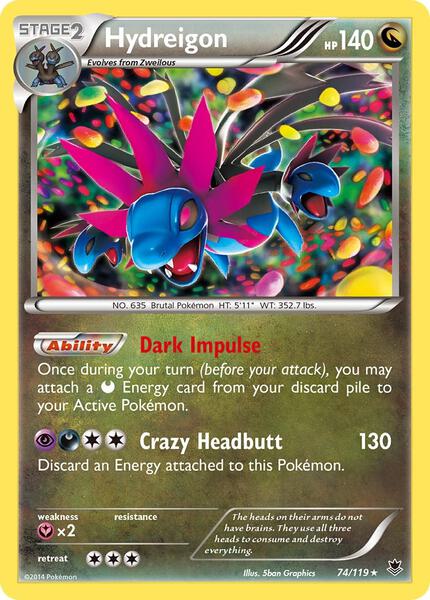Hydreigon - XY Phantom Forces - Reverse Holofoil - Near Mint (NM)