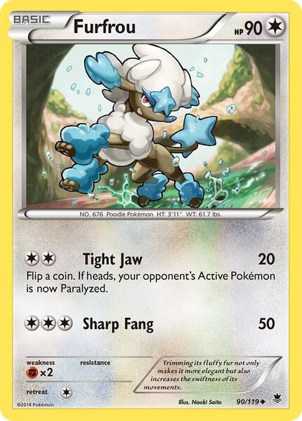 Furfrou - XY Phantom Forces - Reverse Holofoil - Near Mint (NM)