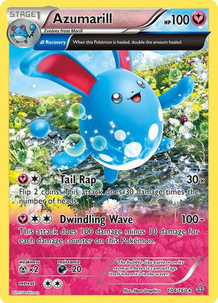 Azumarill (Alpha) - XY Primal Clash - Reverse Holofoil - Moderately Played (MP)